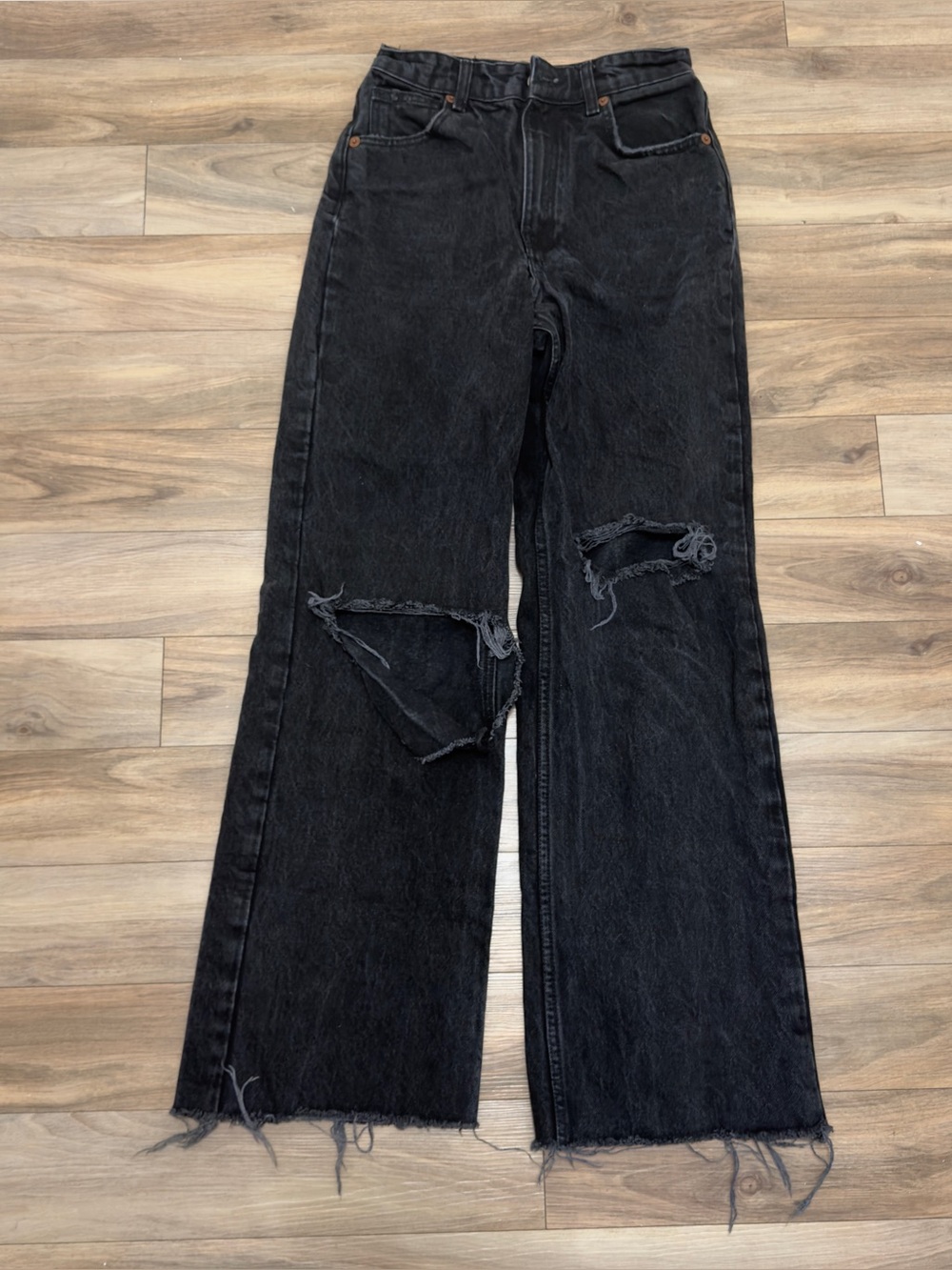 ZARA black Wide leg jeans